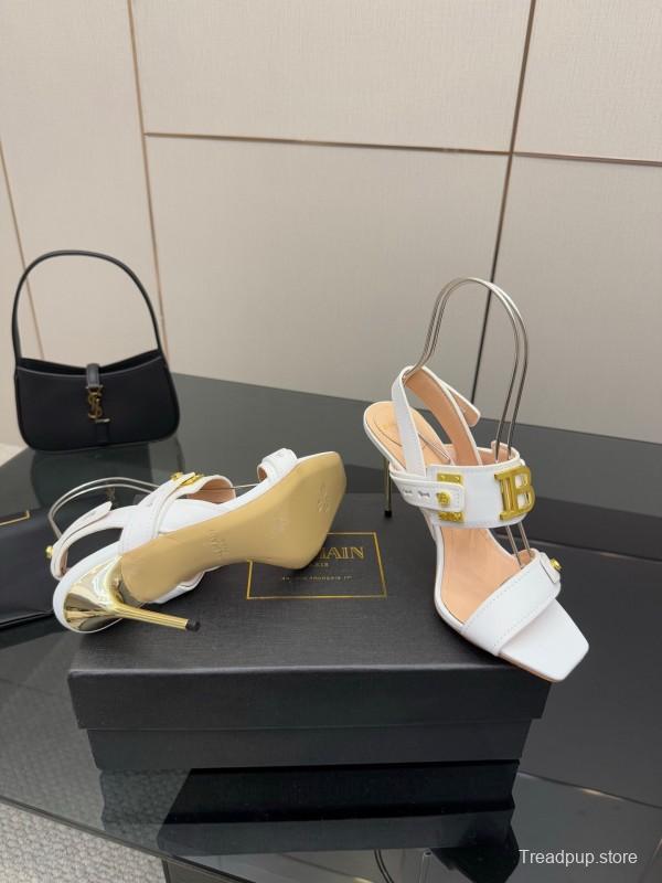 Balmain 2025/SS Metal Heel High Heel Sandals - KFY00320