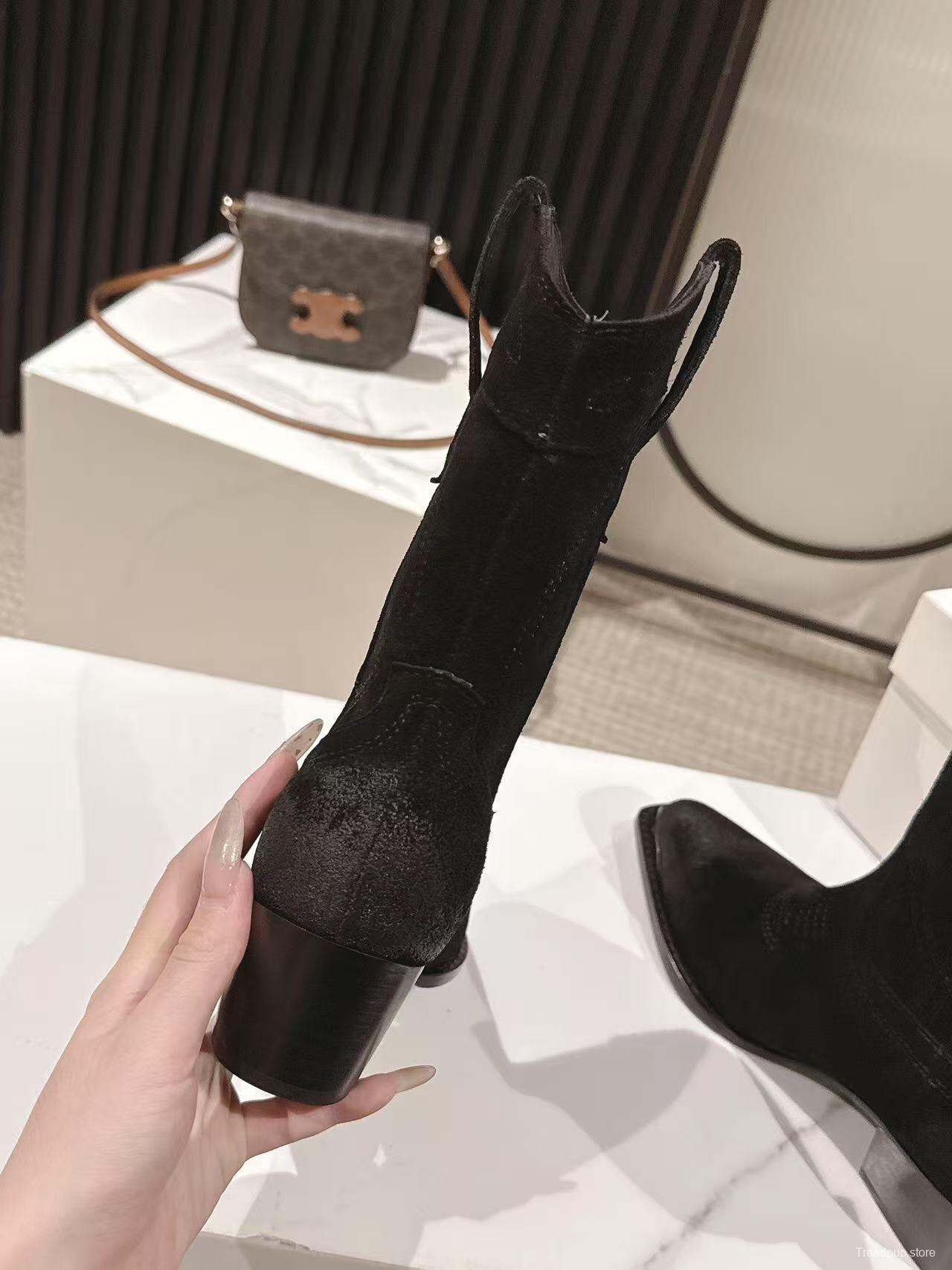 CELINE 2025 SS Fashion Boots with Arch of Triumph Logo - LY00440