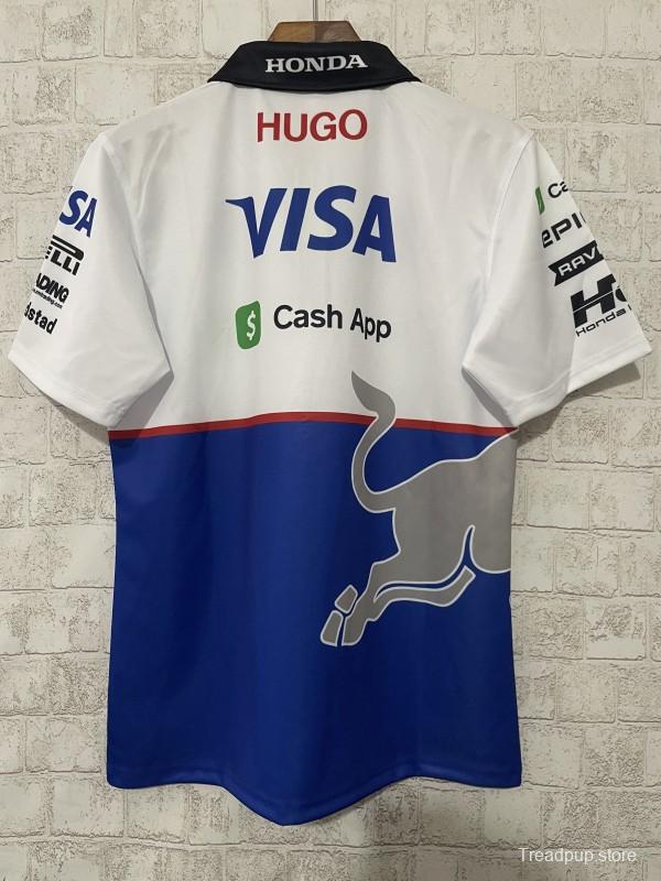 2025 F1 Red Bull Racing White and Blue with Red Bull Logo Jersey