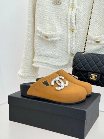 Chanel Classic CC Crystal Birkenstock Sandals - KFY00280