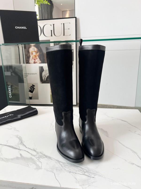 Adidas 2025 SS Suede Patchwork Chelsea Riding Boots Western Cowboy Boots - ModelX