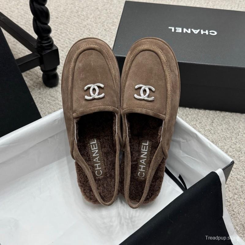 Chanel 2025/ss Teddy Fur Loafers - KFY00300