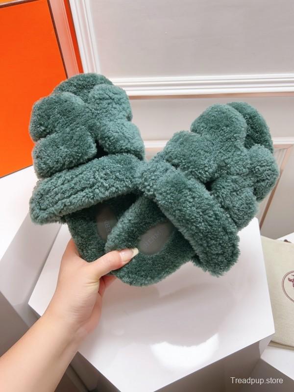 H Love Second Uncle Shoe Fur Slippers - LY00270