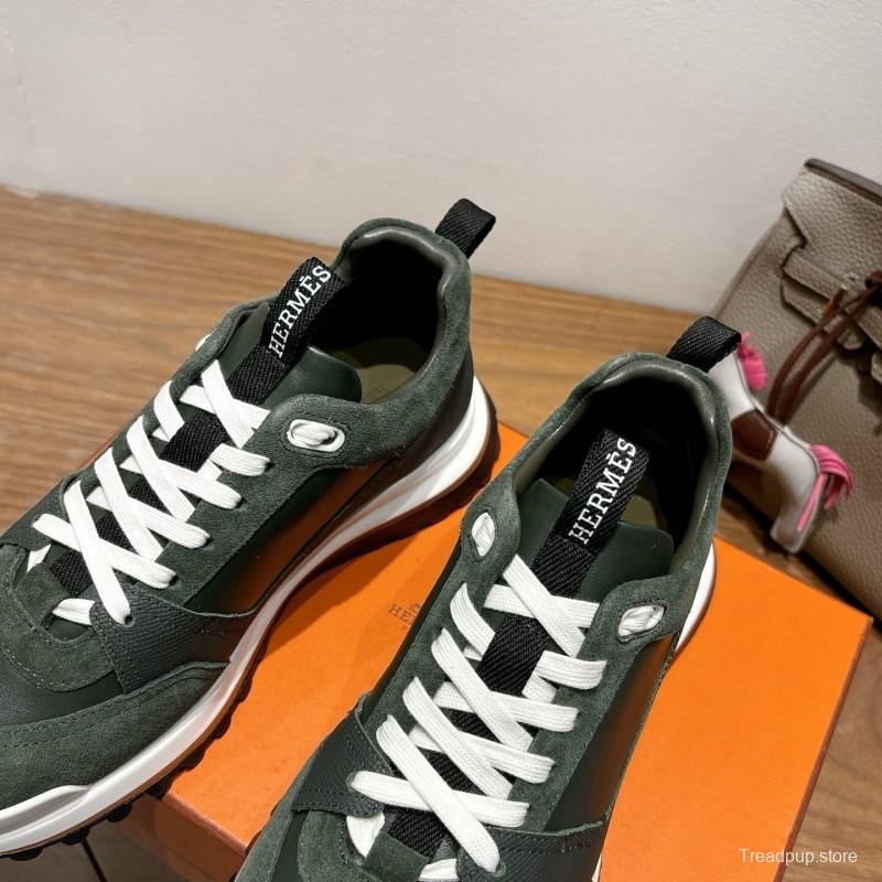 Hermes Boot-Type Shoes with Classic British Color Blocking Design - AS00410