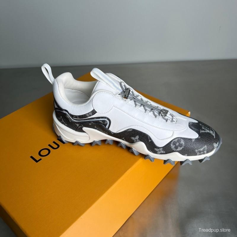 LV RUSH Calfskin Metal LV Circle Accessory Slip-Resistant Low-Top Casual Lifestyle Shoes - YC