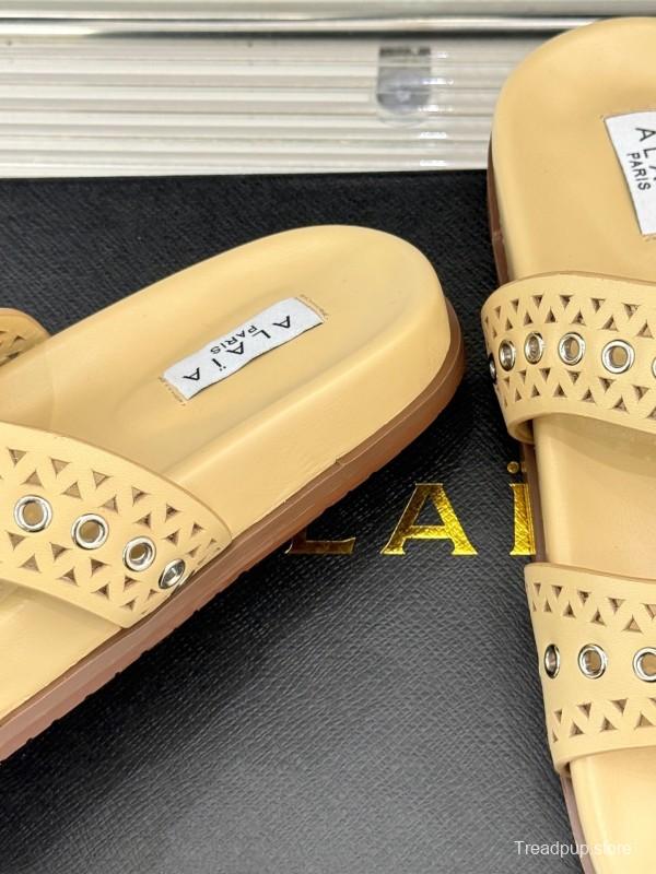 ALAIA 2025 SS Hollow-Out Casual Sandals - KFY00260