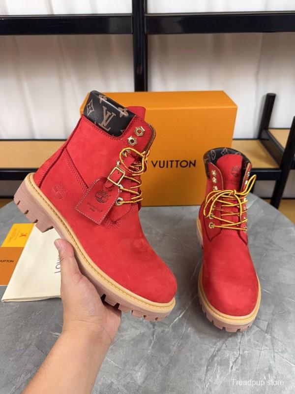 Timberland x LV Monogram Ankle Boots Waterproof Suede - LY00380