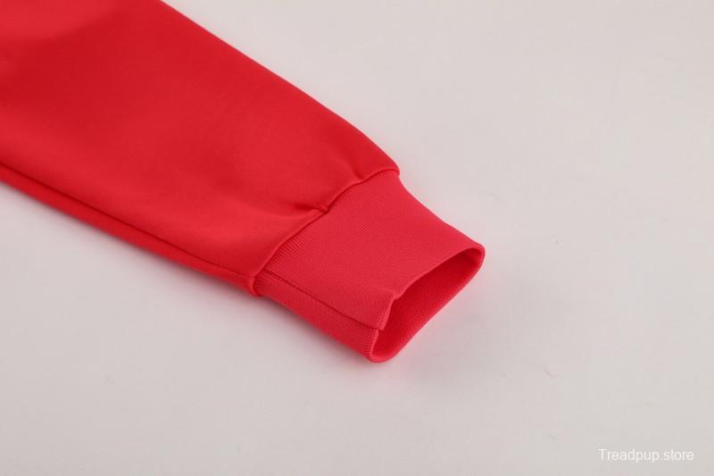 2025 Adidas Red Full Zipper Jacket+Long Pants