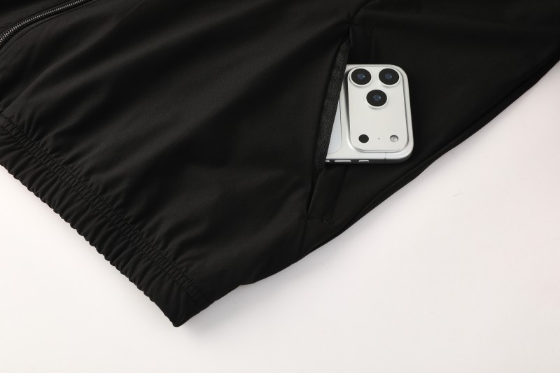 2026 Germany Hoodie Black Full Zipper Windbreaker + Long Pants