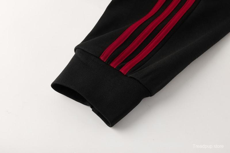 26/27 Liverpool  Black Full Zipper Hooded Jacket Tracksuit + Long Pants