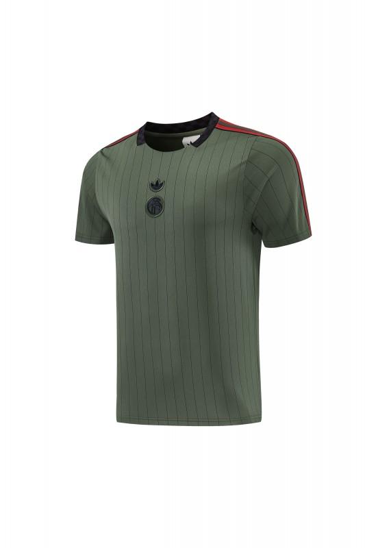 26/27 Bayern München  Forest Green  Pinstripe  Short Sleeve+Soccer Shorts