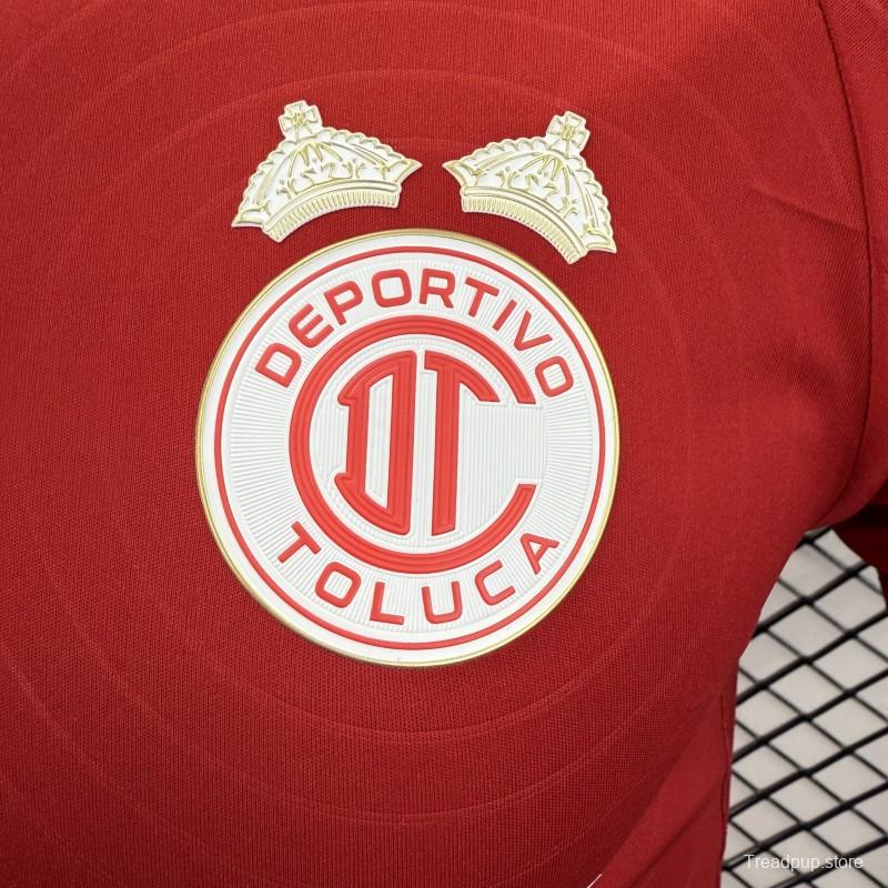 Player Version 26/27 Deportivo Toluca FC New Balance Home Deep Red White Jersey