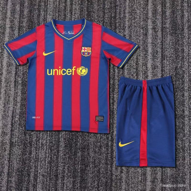Retro Kids 09/10 FC Barcelona Home Jersey