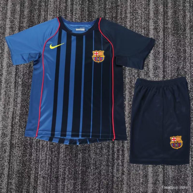 Retro Kids 04/05 Barcelona Away Jersey