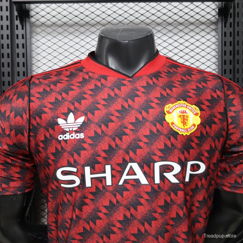 Player Version  26/27 Manchester United  Home Red Vintage Remake   Jersey