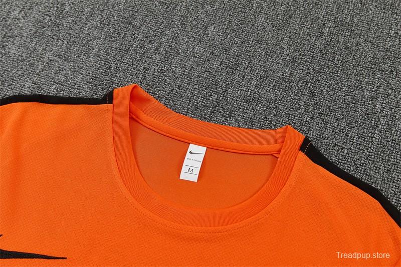 26/27 Netherlands Home Orange Short Sleeve + Soccer Shorts