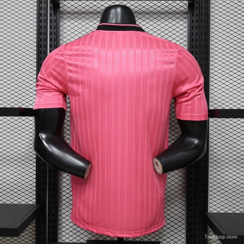Player Version 2026 Adidas Originals Pink Stripe Retro Football Jersey