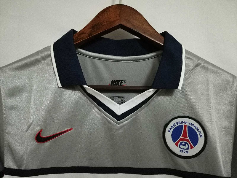 Retro 99/00 PSG Away Grey Jersey Worn By Ronaldinho