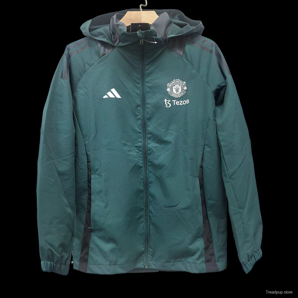 24/25 Manchester United Green Windbreaker