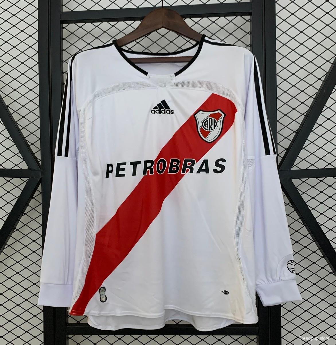 06/07 Retro Long Sleeve River Plate Home Jersey
