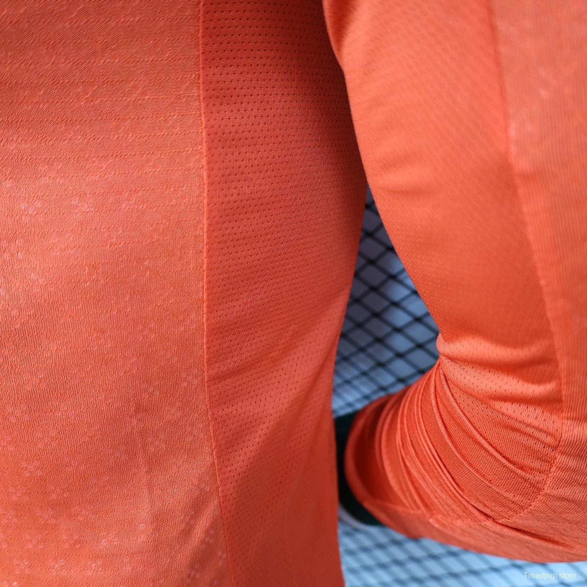 Player Version 2025 Portugal Home Long Sleeve Jersey