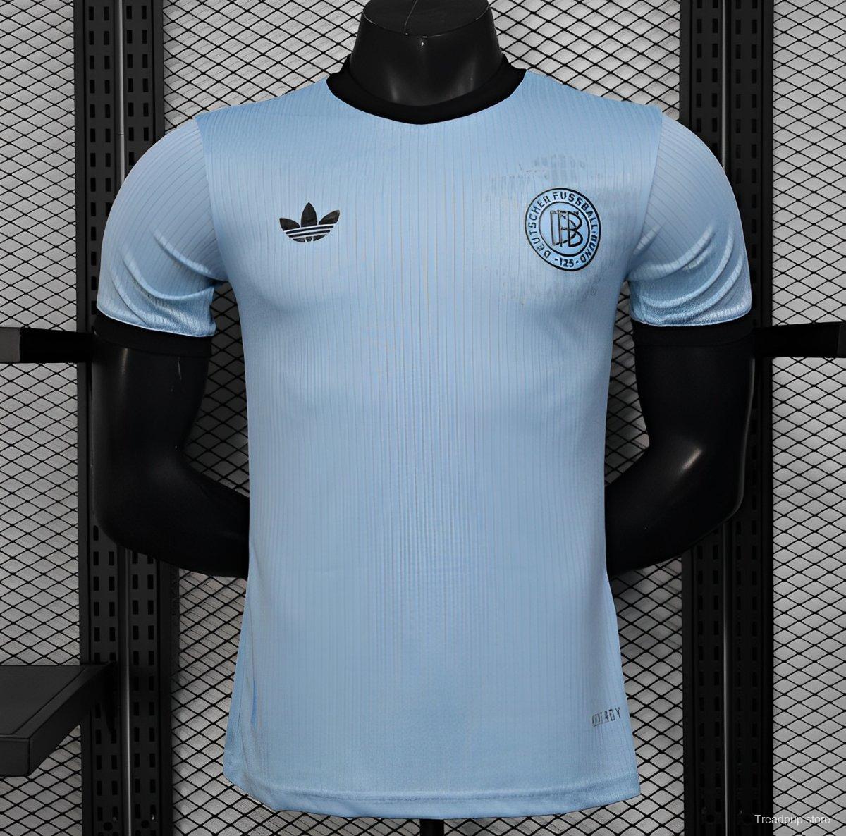 Player Version 2025 Germany 125Th Anniversary Light Blue with Adidas Retro Design Jersey
