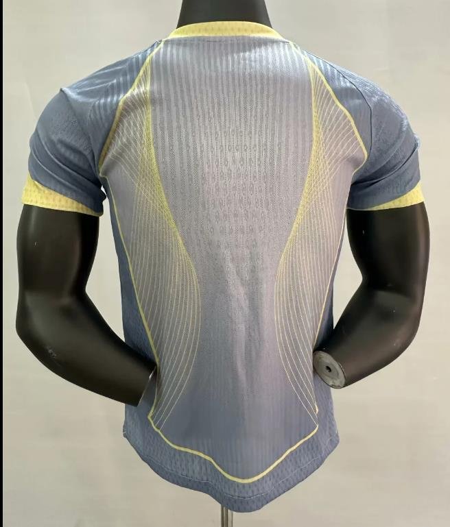 Player Version 25/26 FC Barcelona Grey with Yellow Accent Lines Jersey