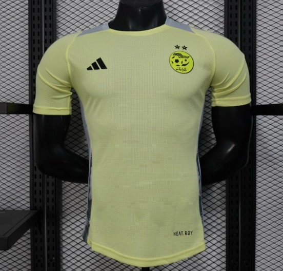 Player Version 2025 Algeria Light Yellow with Adidas Design Jersey