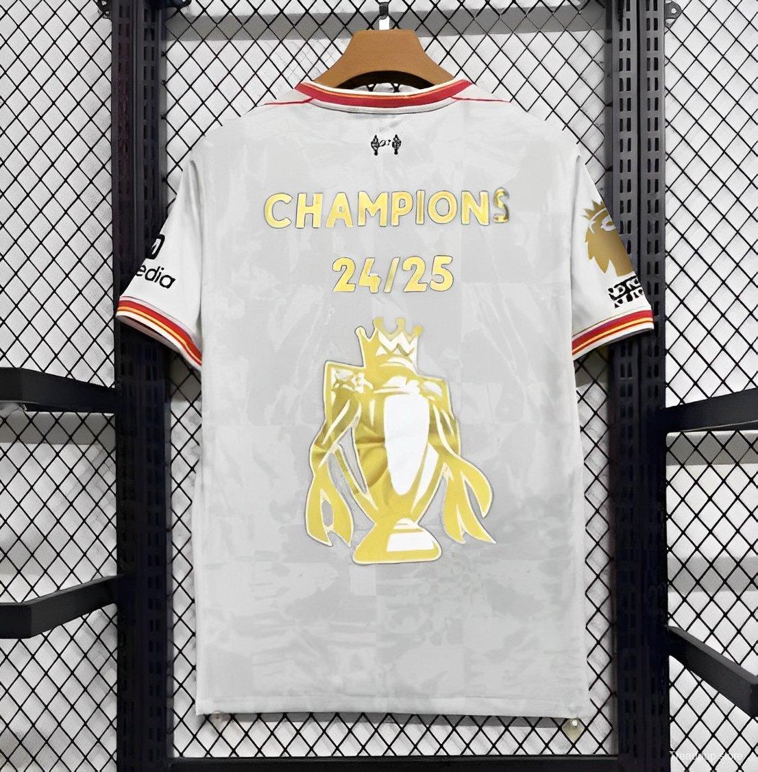 24/25 Liverpool Third White Jersey With Champion Printing