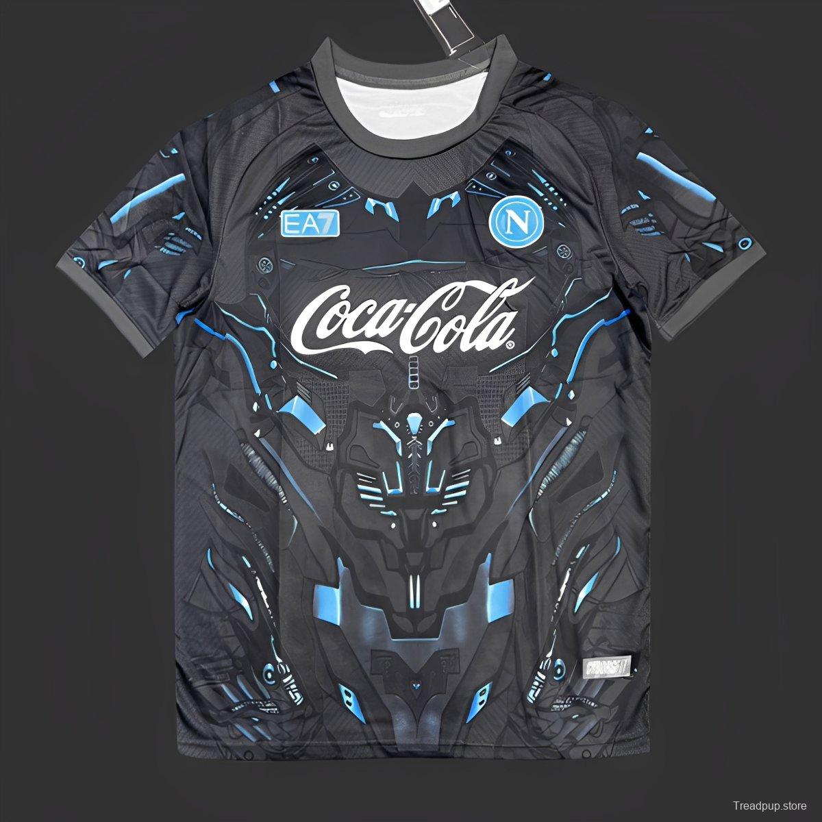 25/26 Napoli EA7 Gray with Robotic Armor Pattern Jersey